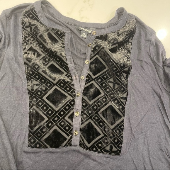 Lucky Brand Black and Gray Blouse - Picture 8 of 14